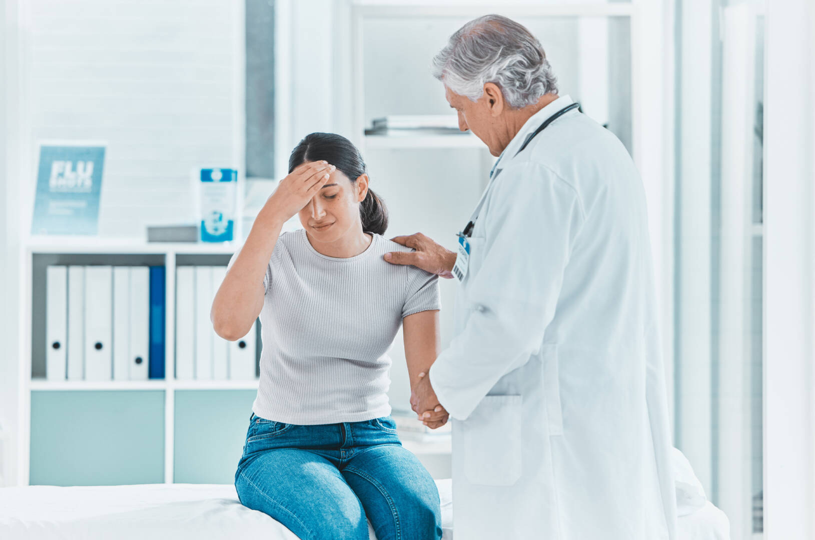 Shot of a doctor offering a patient kind support after giving her bad news.
